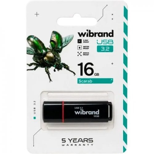 Накопичувач Wibrand Scarab 16GB USB 3.2 Gen 1 (WI3.2/SC16P11B) Black купити в Україні | Telemart фото