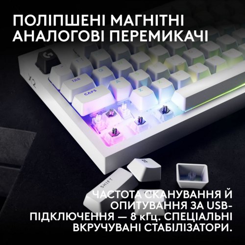 Клавиатура Logitech G Pro X2 Rapid Magnetic (920-014097) White купить в Украине | Telemart фото