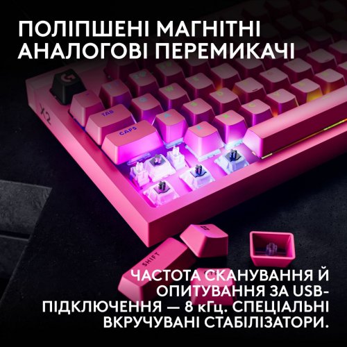 Клавиатура Logitech G Pro X2 Rapid Magnetic (920-014110) Pink купить в Украине | Telemart фото
