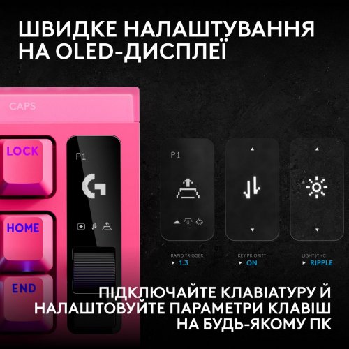 Клавиатура Logitech G Pro X2 Rapid Magnetic (920-014110) Pink купить в Украине | Telemart фото