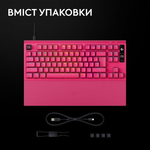 Клавиатура Logitech G Pro X2 Rapid Magnetic (920-014110) Pink купить в Украине | Telemart фото