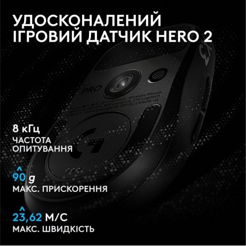 Мышка Logitech G Pro X3 Superstrike Lightspeed Wireless (910-007878) Midnight Black купить в Украине | Telemart фото