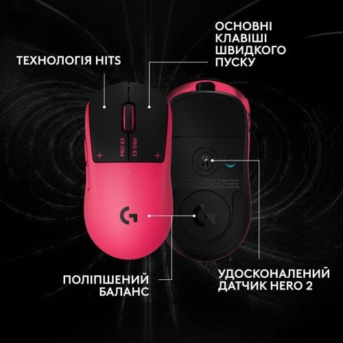 Мышка Logitech G Pro X3 Superstrike Lightspeed Wireless (910-007827) Pink Eclipse купить в Украине | Telemart фото