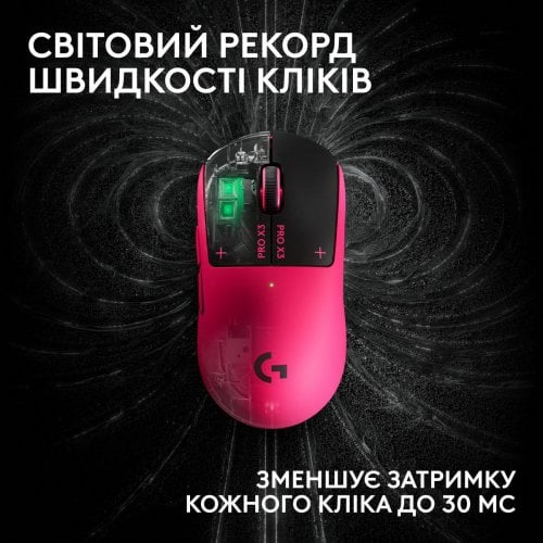 Мышка Logitech G Pro X3 Superstrike Lightspeed Wireless (910-007827) Pink Eclipse купить в Украине | Telemart фото