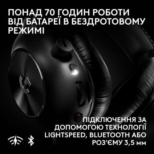 Навушники Logitech G Pro X3 Lightspeed Wireless (981-001740) Black купити в Україні | Telemart фото
