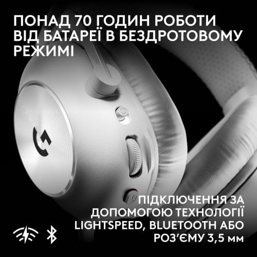 Навушники Logitech G Pro X3 Lightspeed Wireless (981-001748) White купити в Україні | Telemart фото