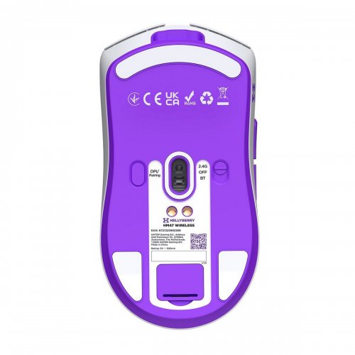 Уцінка миша HATOR Hellyberry HM47 Wireless (HM47_WHITE_VIOLET) White/Violet (Розкрита упаковка, 911398) купити в Україні | Telemart фото