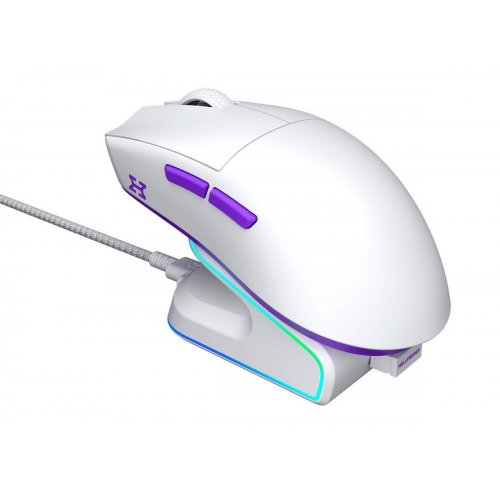 Уцінка миша HATOR Hellyberry HM47 Wireless (HM47_WHITE_VIOLET) White/Violet (Розкрита упаковка, 911398) купити в Україні | Telemart фото
