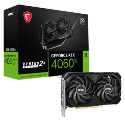 Відеокарта MSI GeForce RTX 4060 Ti VENTUS 2X BLACK OC 8192MB (RTX 4060 Ti VENTUS 2X BLACK 8G OC) (Відновлено продавцем, 911400)