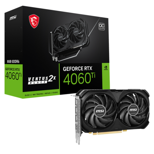 Відеокарта MSI GeForce RTX 4060 Ti VENTUS 2X BLACK OC 8192MB (RTX 4060 Ti VENTUS 2X BLACK 8G OC) (Відновлено продавцем, 911400) купити в Україні | Telemart фото