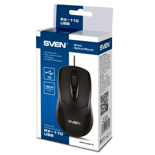 Купить Мышка SVEN RX-110 USB White - цена в Харькове, Киеве, Днепре, Одессе
в интернет-магазине Telemart фото