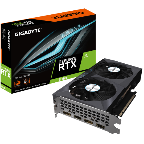 Відеокарта Gigabyte GeForce RTX 3050 EAGLE OC 8192MB (GV-N3050EAGLE OC-8GD) (Відновлено продавцем, 911432) купити в Україні | Telemart фото