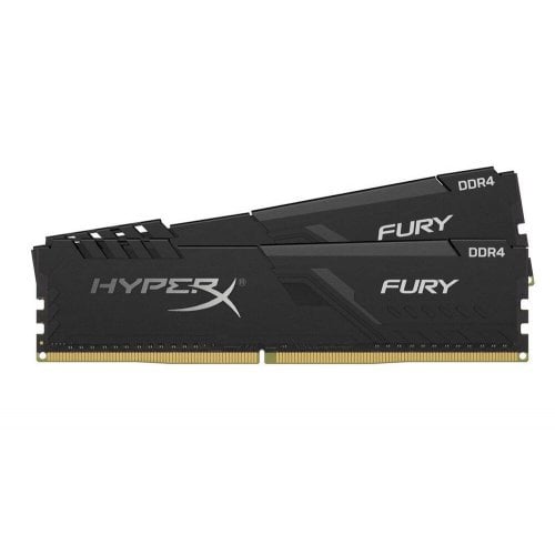 Озп HyperX DDR4 16GB (2x8GB) 2666Mhz Fury Black (HX426C16FB3K2/16) (Відновлено продавцем, 911701) купити в Україні | Telemart фото