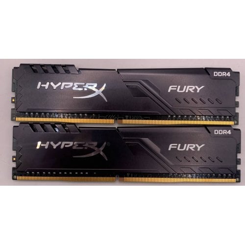 Озп HyperX DDR4 16GB (2x8GB) 2666Mhz Fury Black (HX426C16FB3K2/16) (Відновлено продавцем, 911701) купити в Україні | Telemart фото
