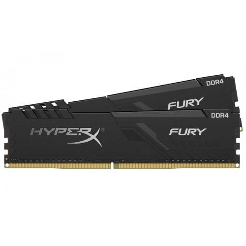Озп HyperX DDR4 32GB (2x16GB) 2666Mhz Fury Black (HX426C16FB4K2/32) (Відновлено продавцем, 911706) купити в Україні | Telemart фото