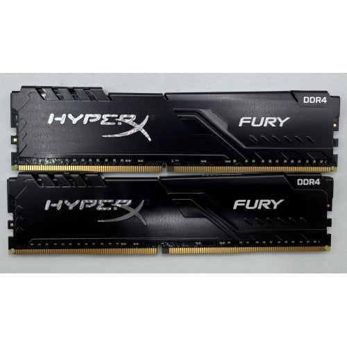 Озп HyperX DDR4 32GB (2x16GB) 2666Mhz Fury Black (HX426C16FB4K2/32) (Відновлено продавцем, 911706) купити в Україні | Telemart фото