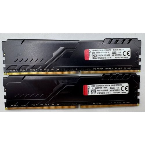 Озп HyperX DDR4 32GB (2x16GB) 2666Mhz Fury Black (HX426C16FB4K2/32) (Відновлено продавцем, 911706) купити в Україні | Telemart фото