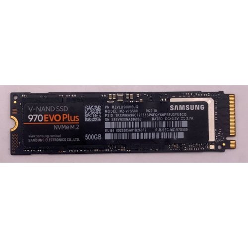Ssd-диск Samsung 970 EVO V-NAND MLC 500GB M.2 (2280 PCI-E) (MZ-V7E500BW) (Восстановлено продавцом, 911757) купить в Украине | Telemart фото