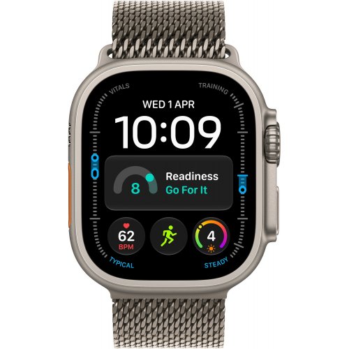 Смарт-часы Apple Watch Ultra 4 GPS + Cellular 49mm Natural Titanium Case with Natural Titanium Milanese Loop - S (MJA84QI/A) купить в Украине | Telemart фото