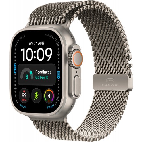Смарт-часы Apple Watch Ultra 4 GPS + Cellular 49mm Natural Titanium Case with Natural Titanium Milanese Loop - M (MJA94QI/A) купить в Украине | Telemart фото