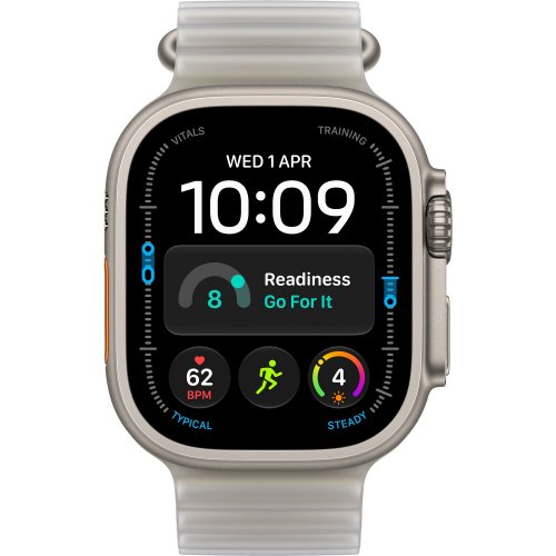 Смарт-часы Apple Watch Ultra 4 GPS + Cellular 49mm Natural Titanium Case with Translucent Grey Ocean Band (MJAD4QI/A) купить в Украине | Telemart фото