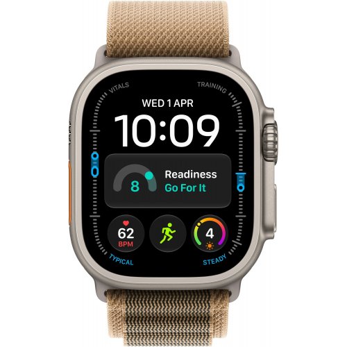 Смарт-часы Apple Watch Ultra 4 GPS + Cellular 49mm Natural Titanium Case with Desert Alpine Loop - S (MJAE4QI/A) купить в Украине | Telemart фото