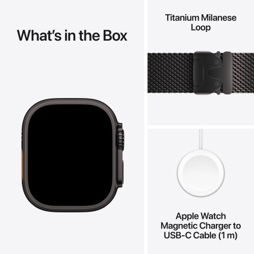 Смарт-часы Apple Watch Ultra 4 GPS + Cellular 49mm Black Titanium Case with Black Titanium Milanese Loop - S (MJAU4QI/A) купить в Украине | Telemart фото