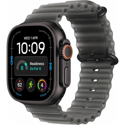 Смарт-часы Apple Watch Ultra 4 GPS + Cellular 49mm Black Titanium Case with Translucent Black Ocean Band (MJAY4QI/A) купить в Украине | Telemart фото