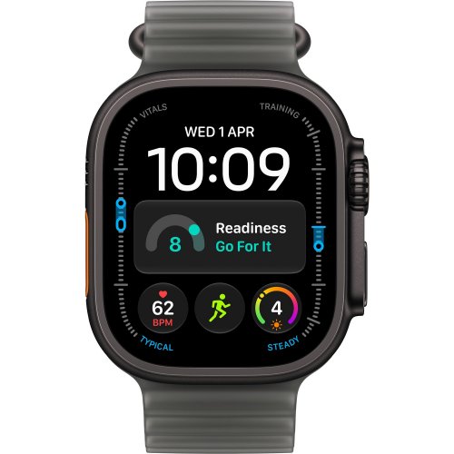Смарт-часы Apple Watch Ultra 4 GPS + Cellular 49mm Black Titanium Case with Translucent Black Ocean Band (MJAY4QI/A) купить в Украине | Telemart фото