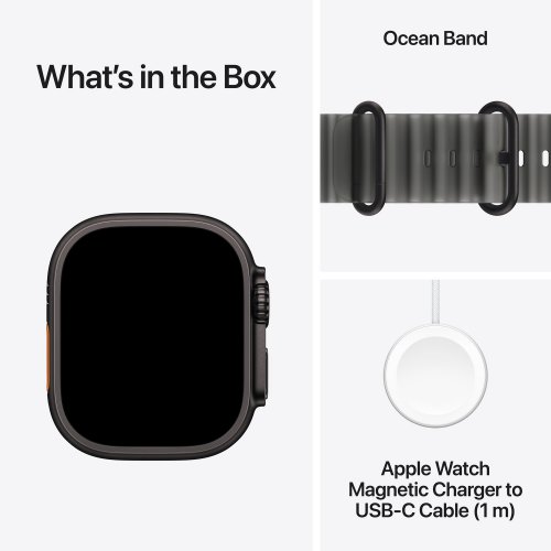 Смарт-часы Apple Watch Ultra 4 GPS + Cellular 49mm Black Titanium Case with Translucent Black Ocean Band (MJAY4QI/A) купить в Украине | Telemart фото