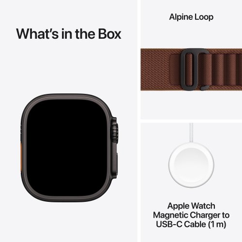 Смарт-часы Apple Watch Ultra 4 GPS + Cellular 49mm Black Titanium Case with Burgundy Alpine Loop - L (MJC24QI/A) купить в Украине | Telemart фото