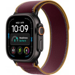 Смарт-часы Apple Watch Ultra 4 GPS + Cellular 49mm Black Titanium Case with Burgundy Trail Loop - S/M (MJC34QI/A)