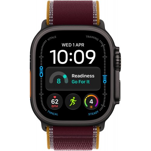 Смарт-часы Apple Watch Ultra 4 GPS + Cellular 49mm Black Titanium Case with Burgundy Trail Loop - M/L (MJC44QI/A) купить в Украине | Telemart фото