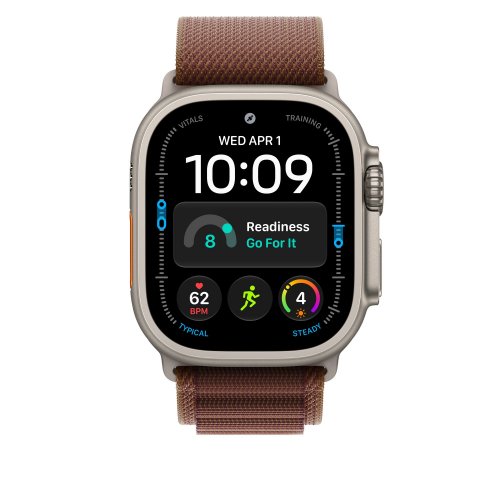 Ремінець Apple Alpine Loop Natural Titanium Finish for Apple Watch 49mm Small (MK7D4ZM/A) Burgundy купити в Україні | Telemart фото