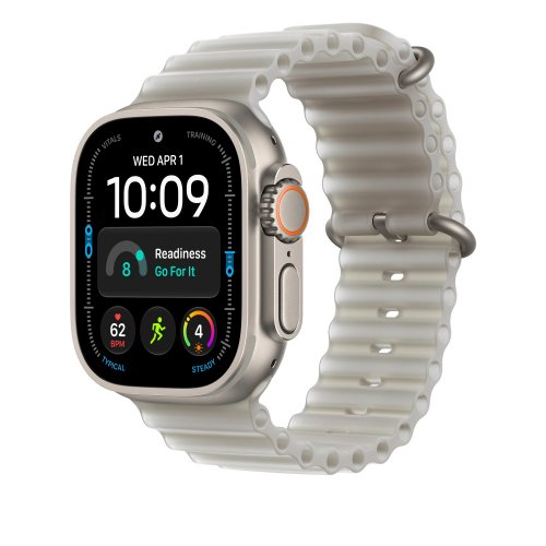 Ремінець Apple Ocean Band Natural Titanium Finish for Apple Watch 49mm (MK7K4ZM/A) Translucent Gray купити в Україні | Telemart фото