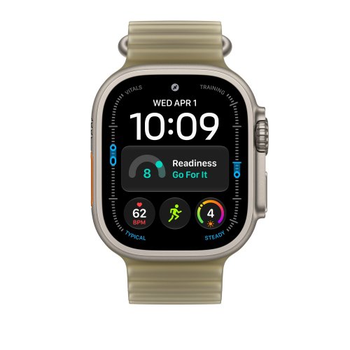 Ремінець Apple Ocean Band Natural Titanium Finish for Apple Watch 49mm (MK7M4ZM/A) Translucent Kelp купити в Україні | Telemart фото