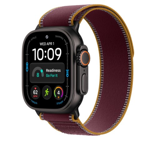 Ремешок Apple Trail Loop Black Titanium Finish for Apple Watch 49mm S/M (MKA74ZM/A) Burgundy купить в Украине | Telemart фото