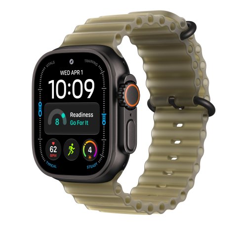 Удлинитель ремешка Apple Ocean Band Extension Black Titanium Finish for Apple Watch 49mm (MKAX4ZM/A) Translucent Kelp купить в Украине | Telemart фото