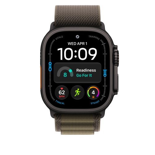 Ремінець Apple Alpine Loop Black Titanium Finish for Apple Watch 49mm Medium (MKDX4ZM/A) Dark Olive купити в Україні | Telemart фото