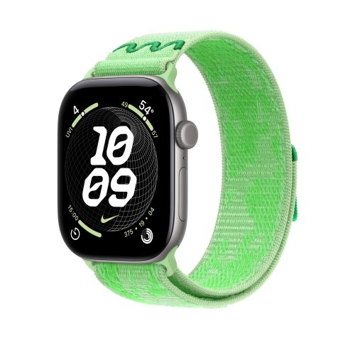 Ремешок Apple Nike Sport Loop for Apple Watch 46mm (MKV34ZM/A) Green Spark купить в Украине | Telemart фото
