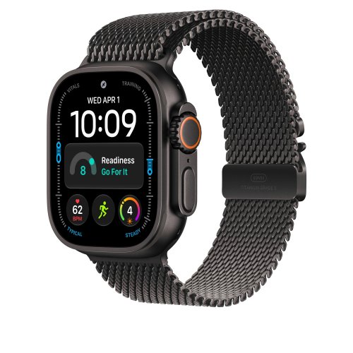 Ремешок Apple Milanese Loop for Apple Watch 49mm Medium (MK0G4ZM/A) Black Titanium купить в Украине | Telemart фото
