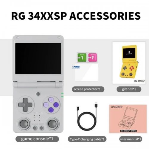 Уценка портативная игровая консоль Anbernic RG 34XXSP 64GB Gray (Вскрытая упаковка, 912221) купить в Украине | Telemart фото