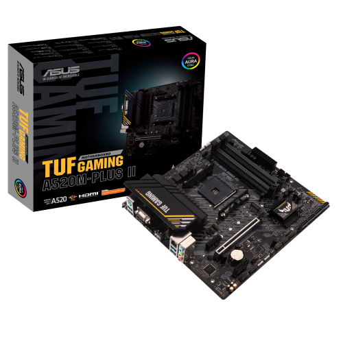 Уцінка материнська плата Asus TUF GAMING A520M-PLUS II (sAM4, A520) (Розкрита упаковка, 912224) купити в Україні | Telemart фото