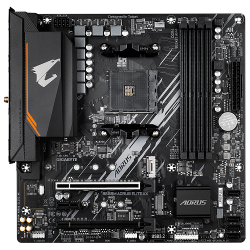 Уценка материнская плата Gigabyte B550M AORUS ELITE AX (sAM4, AMD B550) (Вскрытая упаковка, 912226) купить в Украине | Telemart фото