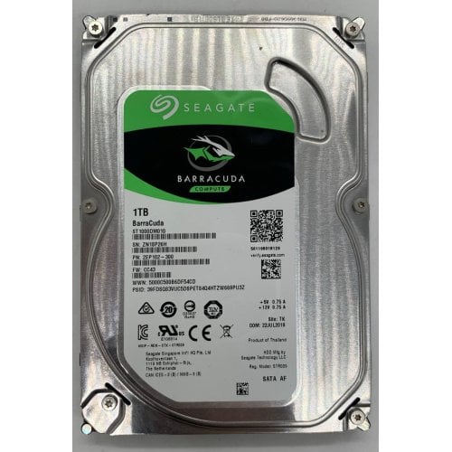 Жесткий диск Seagate BarraCuda 1TB 64MB 7200RPM 3.5'' (ST1000DM010) (Восстановлено продавцом, 912377) купить в Украине | Telemart фото
