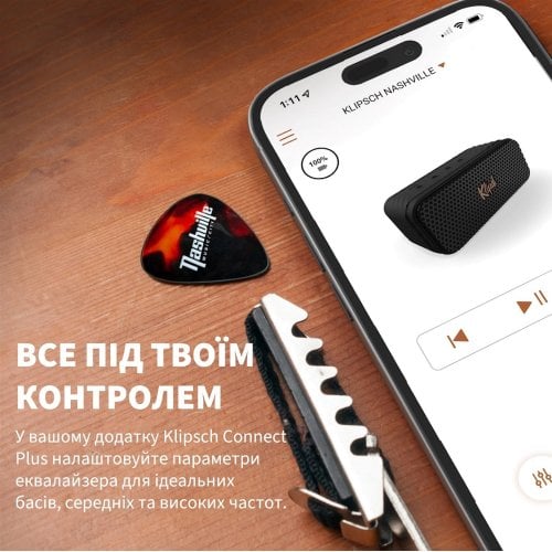 Портативная акустика Klipsch Nashville (1071975) Black купить в Украине | Telemart фото