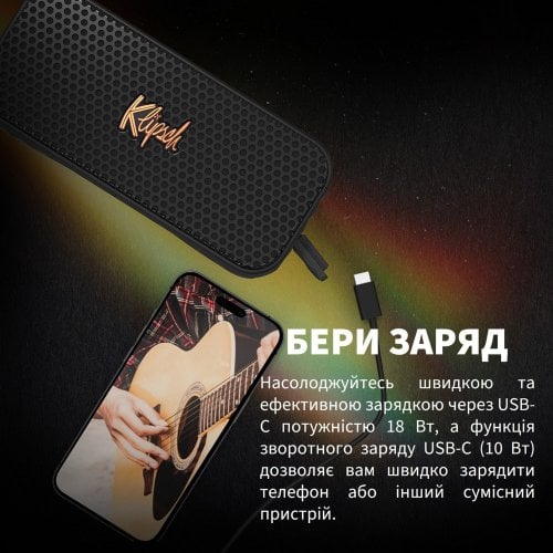 Портативная акустика Klipsch Nashville (1071975) Black купить в Украине | Telemart фото