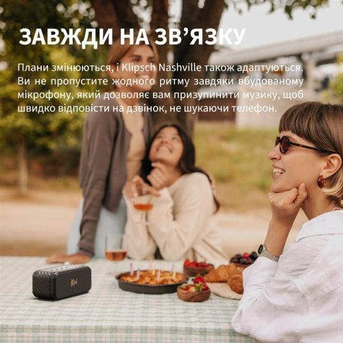 Портативная акустика Klipsch Nashville (1071975) Black купить в Украине | Telemart фото