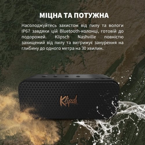 Портативная акустика Klipsch Nashville (1071975) Black купить в Украине | Telemart фото