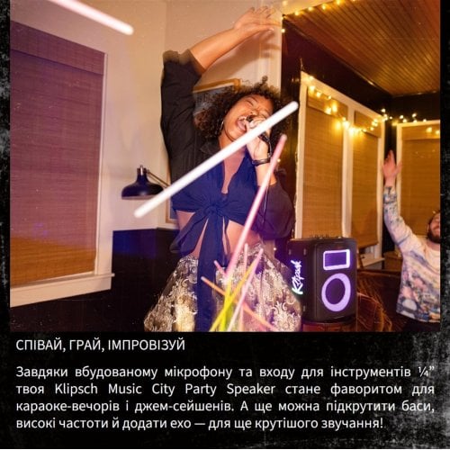 Портативная акустика Klipsch Miami Partybox (1073417) Black купить в Украине | Telemart фото